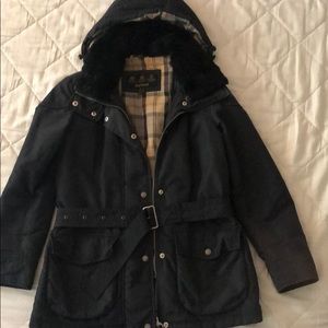 Barbour jacket - warm waterproof - detachable hood